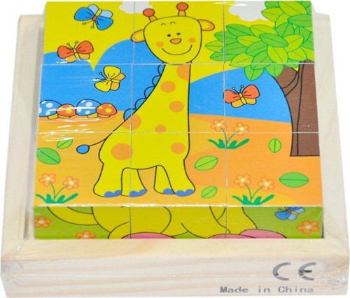 Cs- 6623P Chiva Ahşap Hayvanlar Küp Puzzle