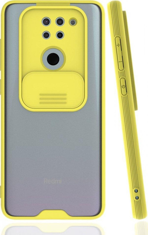 Xiaomi Redmi Note 9 Kılıf Platin Kamera Koruma Silikon - Sarı