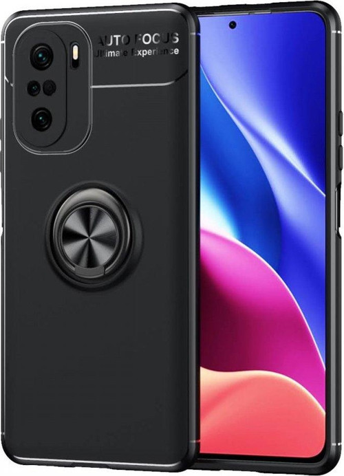 Xiaomi Mi 11İ Kılıf Range Yüzüklü Silikon - Siyah