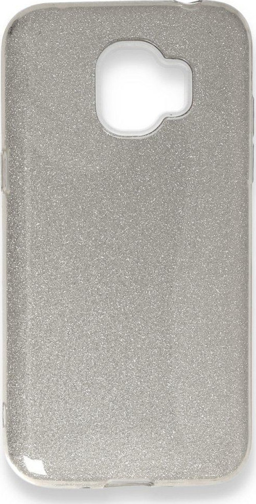 Samsung Galaxy J2 Core Kılıf Simli Katmanlı Silikon - Gümüş