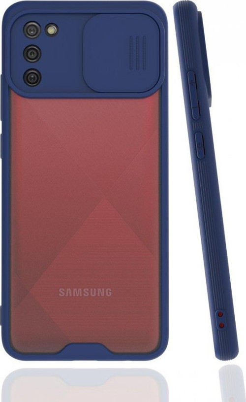 Samsung Galaxy A02S Kılıf Platin Kamera Koruma Silikon - Lacivert