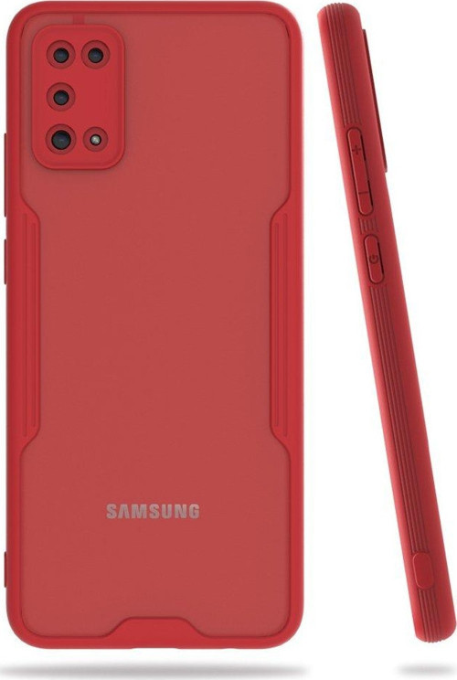Samsung Galaxy A02S Kılıf Platin Silikon - Kırmızı