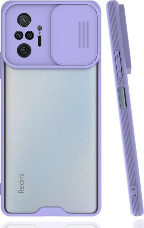 Xiaomi Redmi Note 10 Pro Kılıf Platin Kamera Koruma Silikon - Lila