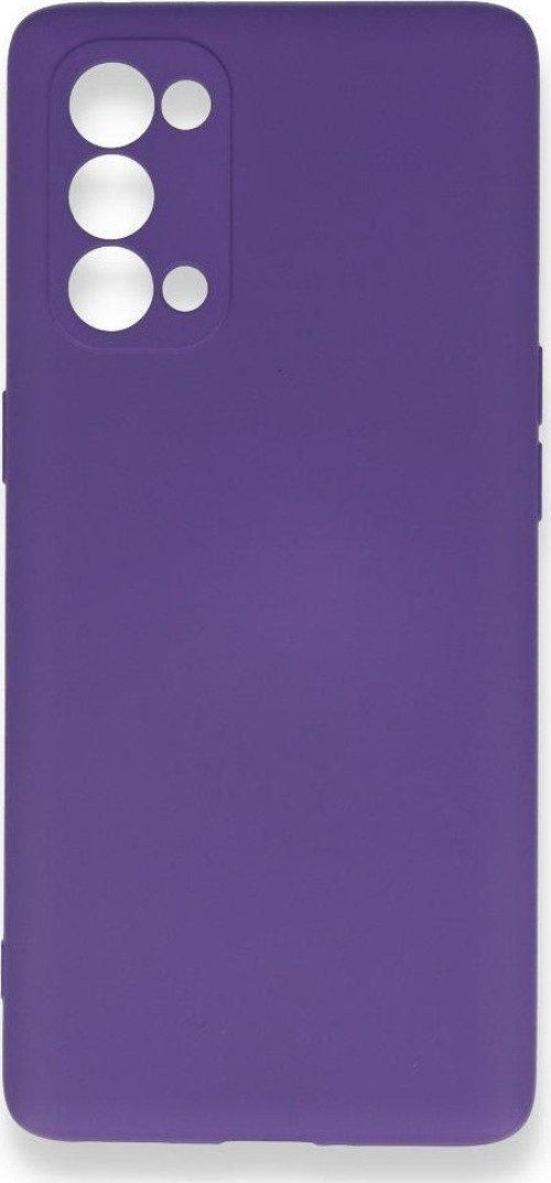 Oppo Reno 5 Pro Kılıf Nano İçi Kadife Silikon - Mor