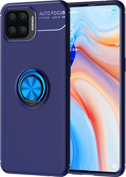 Oppo A73 Kılıf Range Yüzüklü Silikon - Mavi