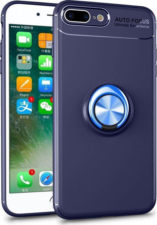 İphone 8 Plus Kılıf Range Yüzüklü Silikon - Mavi