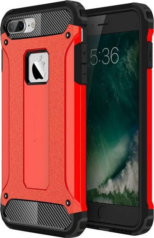 İphone 8 Plus Kılıf Tank Silikon Kapak - Kırmızı