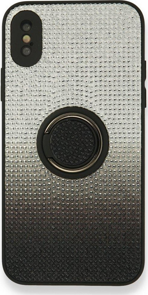 İphone Xs Max Kılıf Daytona Yüzüklü Taşlı Silikon