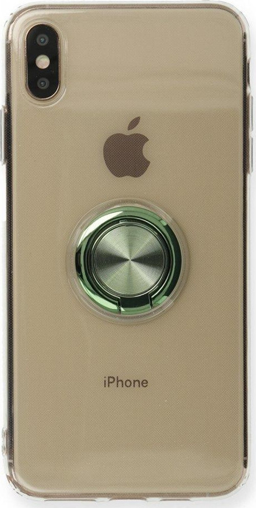 İphone Xs Kılıf Gros Yüzüklü Silikon - Yeşil