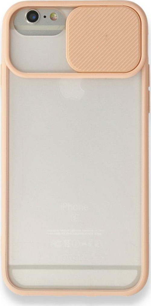 İphone 6 Kılıf Palm Buzlu Kamera Sürgülü Silikon - Pembe