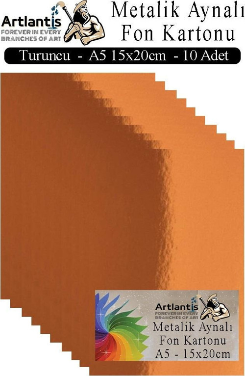 Metalik Aynalı Fon Kartonu 10 lu A5 15x20 cm 1 Paket Okul Sınıf Dekoratif Pırıltılı Folyo Kağıt Dekoratif Anasınıfı Kreş
