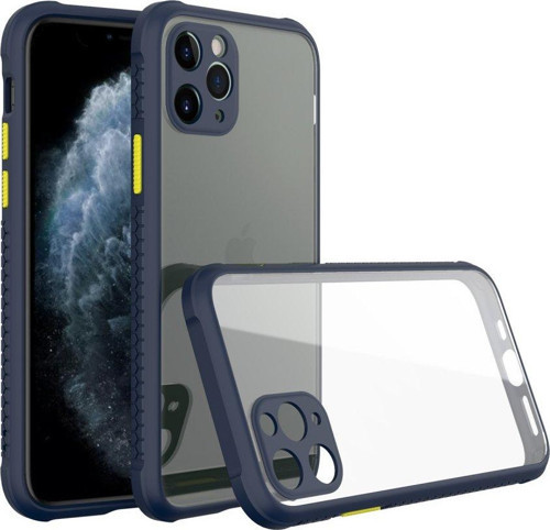 İphone 11 Pro Kılıf Miami Şeffaf Silikon - Lacivert