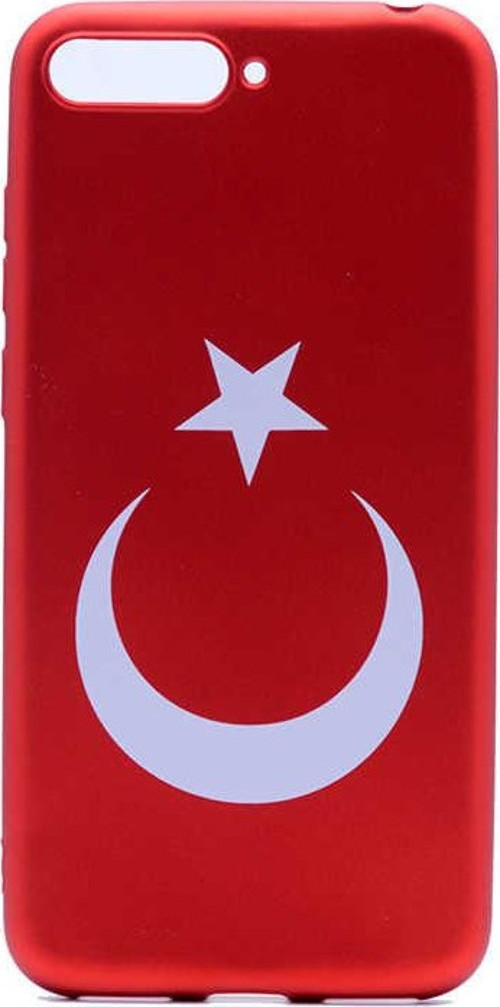 Huawei Y6 2018 Kılıf Zore Bayrak Silikon