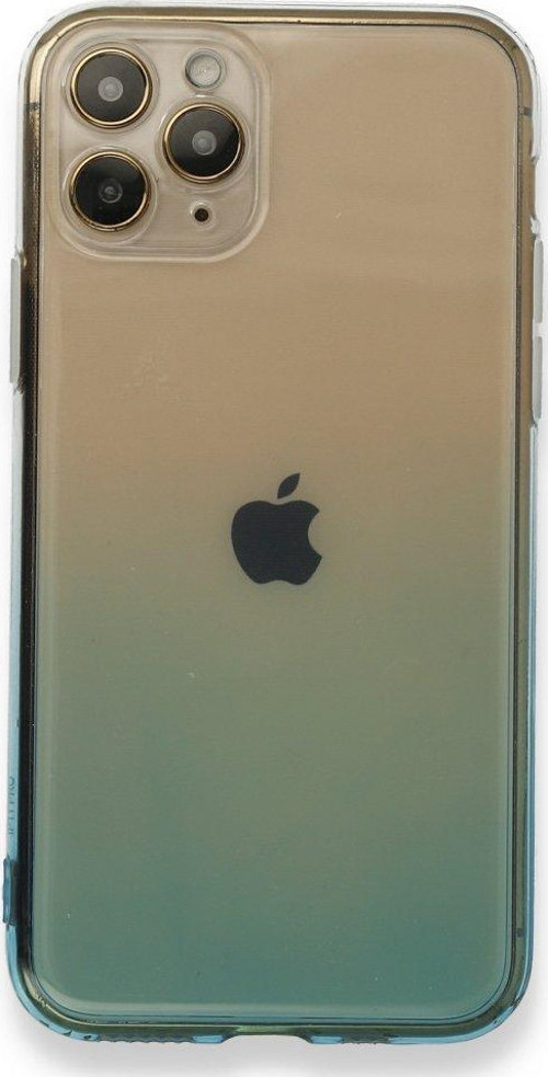 İphone 11 Pro Kılıf Lüx Çift Renkli Silikon - Mavi