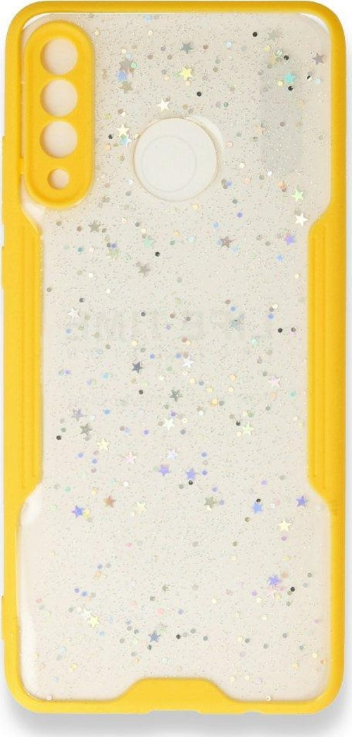 Huawei P30 Lite Kılıf Platin Simli Silikon