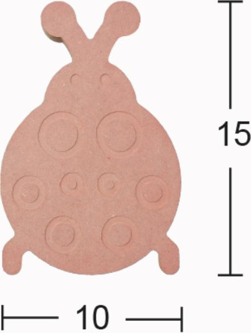 H111 Uğur Böceği Biblo, 18Mm Figüratif Ahşap Obje