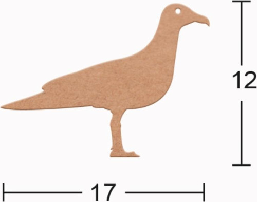 H113 Kuş Biblo, 18Mm Figüratif Ahşap Obje