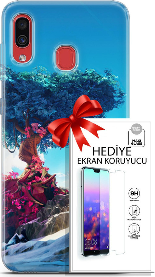 Samsung Galaxy A30 Kılıf Orijinal Seri Neo 04 Spiderman Silikon Kılıf + Ekran Koruyucu Full Koruma