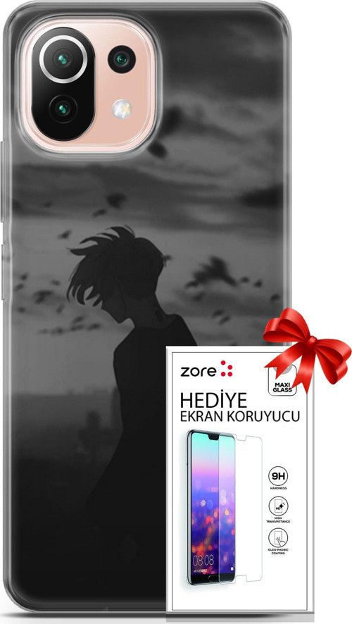 Xiaomi Mi 11 Lite Kılıf Orijinal Seri Supers 26 Gambar Anime Soft Kapak + Ekran Koruyucu