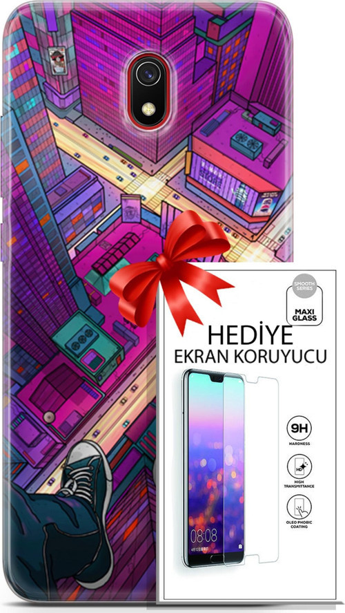 Xiaomi Redmi 8A Kılıf Orijinal Seri Fantasy 13 Converse Case Kapak Ekran Koruyucu