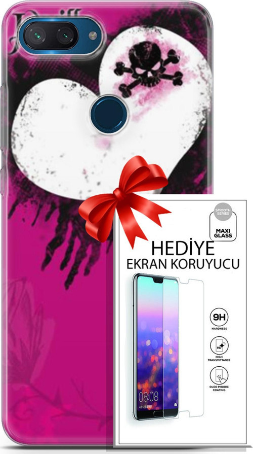 Xiaomi Mi 8 Lite Kılıf Orijinal Seri Punky 27 Jaxville Lazer Kesim Silikon Ekran Koruyucu