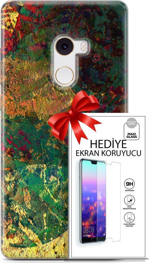 Xiaomi Mi Mix 2 Kılıf Orijinal Seri Nature 26 Çok Renkli Soft Kapak + Ekran Koruyucu