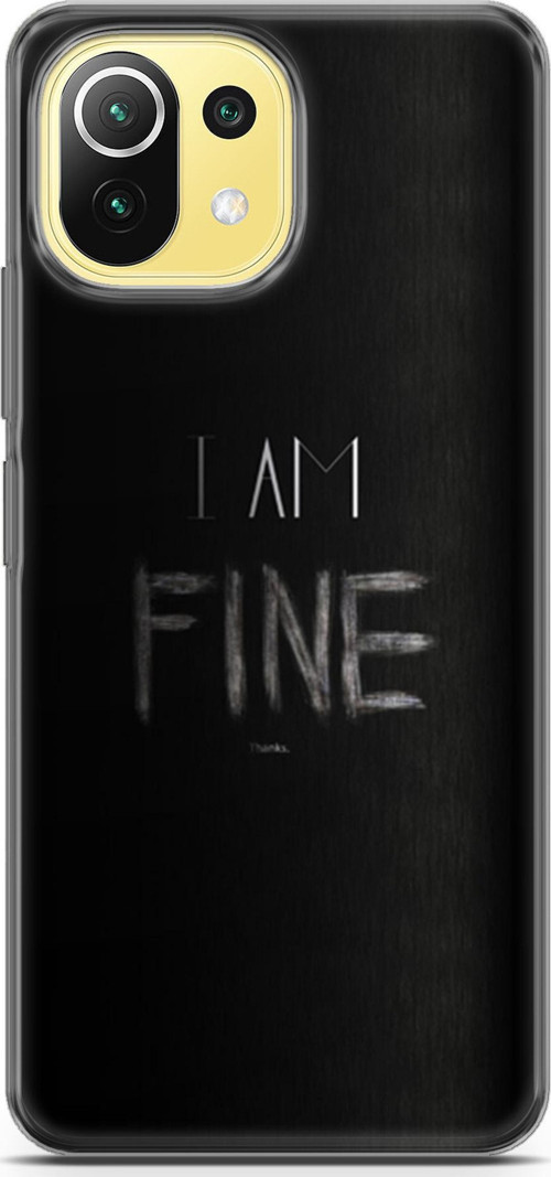 Xiaomi 11 Lite 5G Kılıf Orijinal Seri Typo 04 I Am Fine Silikon Kılıf