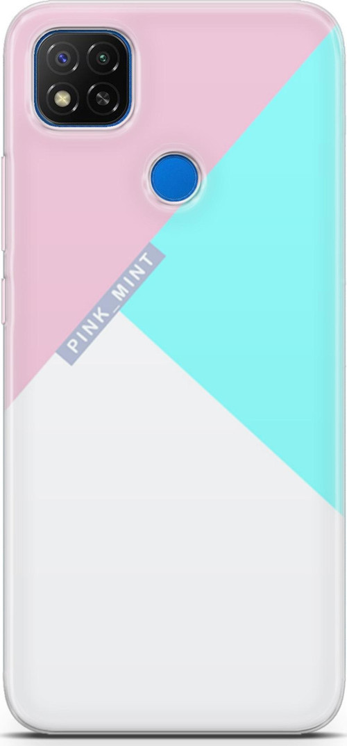 Xiaomi Redmi 10A Kılıf Orijinal Seri Typo 08 Pink Mint Baskılı Kılıf