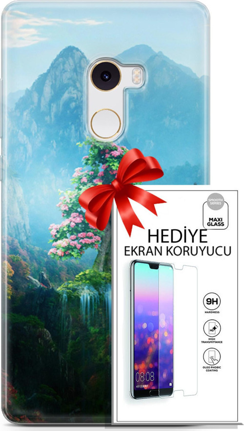 Xiaomi Mi Mix 2 Kılıf Orijinal Seri Neo 29 Red Hood Leke Tutmaz Kapak + Ekran Koruyucu