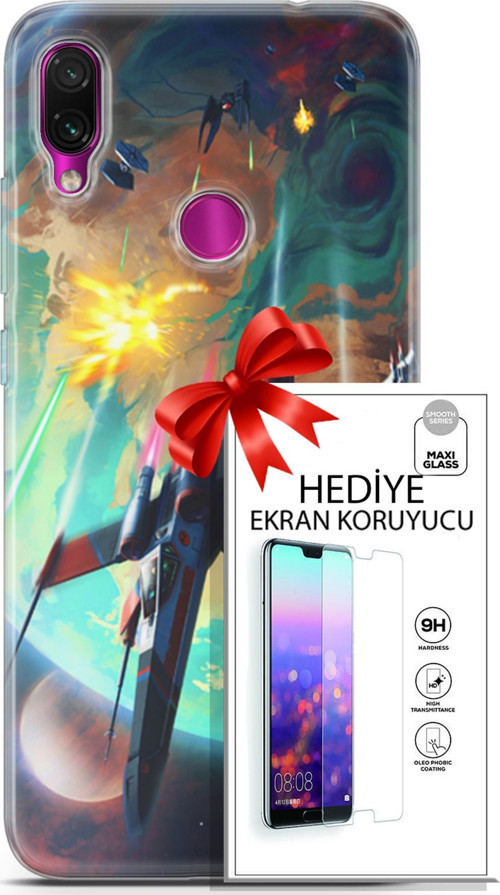 Xiaomi Redmi Note 7 Kılıf Orijinal Seri Neo 17 Harley & Punchline Yumuşak Kılıf + Ekran Koruyucu
