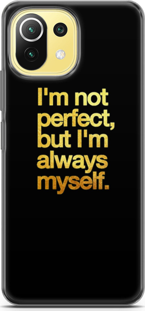 Xiaomi 11 Lite 5G Kılıf Orijinal Seri Typo 20 I'M Not Perfect Renkli Kılıf