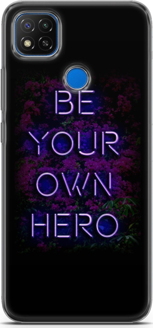 Xiaomi Redmi 10A Kılıf Orijinal Seri Typo 15 Be Your Own Hero Kalın Silikon