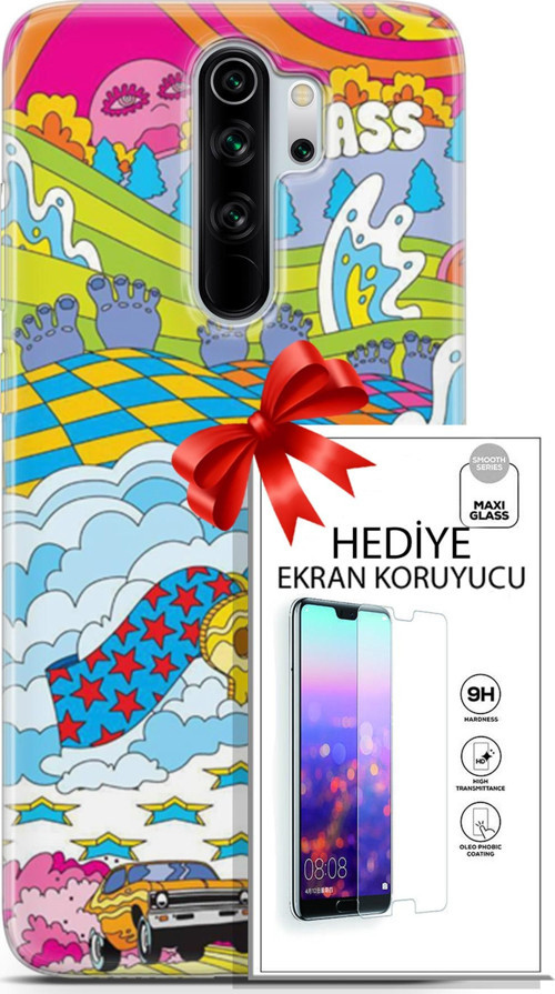 Xiaomi Redmi Note 8 Pro Kılıf Orijinal Seri Cardano 01 Yıldız Bulut Telefon Kılıfı + Ekran Koruyucu