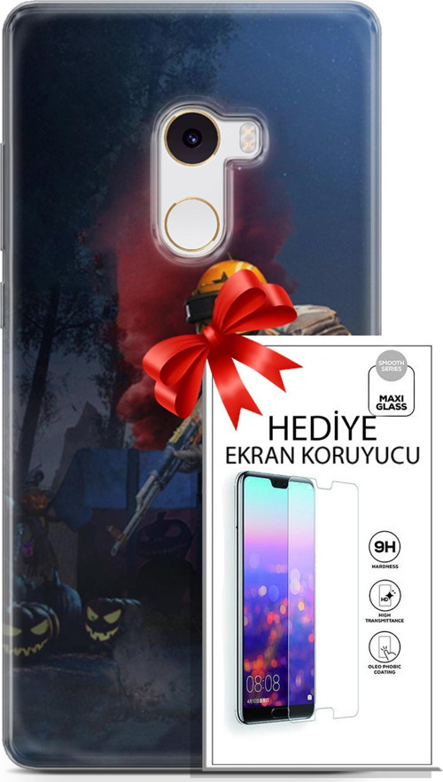 Xiaomi Mi Mix 2 Kılıf Orijinal Seri Pubg 25 Çatışma Soyulmayan Kılıf + Ekran Koruyucu Full Koruma