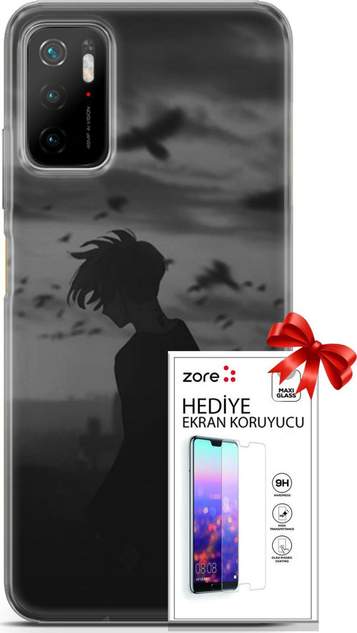 Xiaomi Poco M3 Pro Kılıf Orijinal Seri Supers 26 Gambar Anime Soft Kapak + Ekran Koruyucu