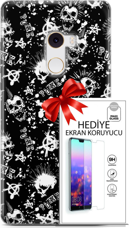 Xiaomi Mi Mix 2 Kılıf Orijinal Seri Punky 23 Çarşı Punk Telefon Kabı Ve Ekran Koruyucu