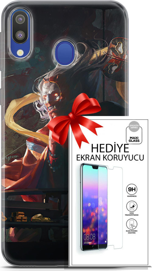 Samsung Galaxy M20 Kılıf Orijinal Seri Neo 07 Batman Vs Deathstroke Desenli Kılıf + Ön Ekran Koruyucu