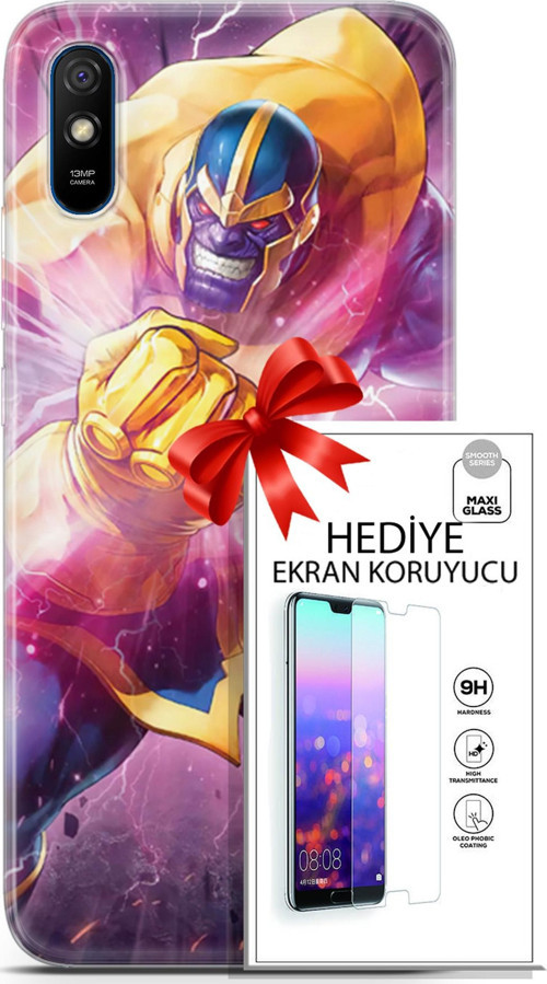Xiaomi Redmi 9A Kılıf Orijinal Seri Dc 10 Thanos Full Hd Kılıf + Ekran Koruyucu