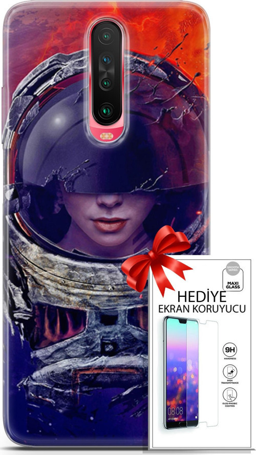 Xiaomi Poco X2 Kılıf Orijinal Seri Algorand 17 Astrolojika Yumuşak Kılıf + Ekran Koruyucu
