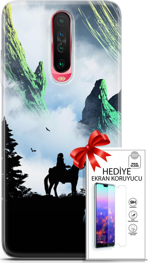 Xiaomi Poco X2 Kılıf Orijinal Seri Algorand 25 Atlı Soyulmayan Kılıf + Ekran Koruyucu Full Koruma