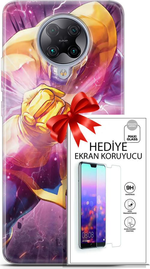 Xiaomi Poco F2 Pro Kılıf Orijinal Seri Dc 10 Thanos Full Hd Kılıf + Ekran Koruyucu