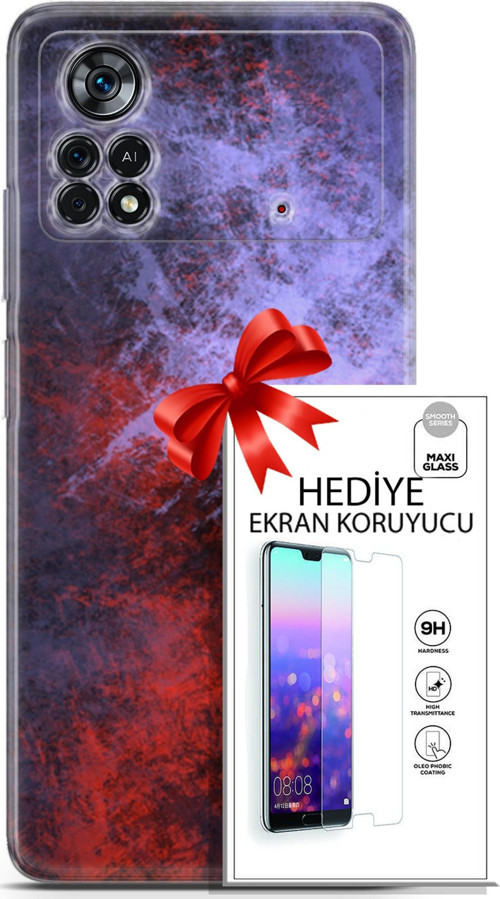 Xiaomi Poco X4 Pro 5G Kılıf Orijinal Seri Nature 18 Karışık Parlak Kılıf + Ekran Koruyucu Full Koruma