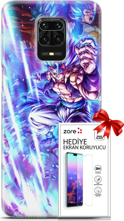 Xiaomi Redmi Note 9S Kılıf Orijinal Seri Supers 17 Dragon Gogeta Anime Yumuşak Kılıf + Ekran Koruyucu