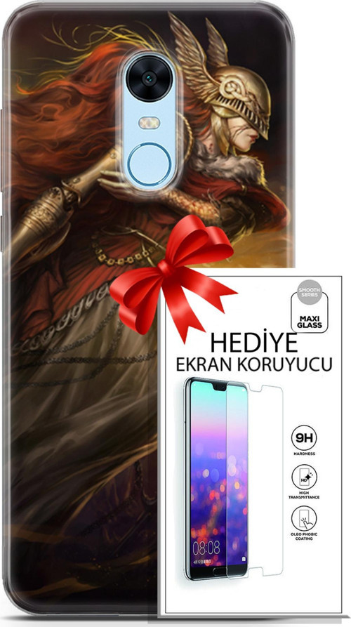 Xiaomi Redmi 5 Plus Kılıf Orijinal Seri Cardano 29 Şövalye Leke Tutmaz Kapak + Ekran Koruyucu