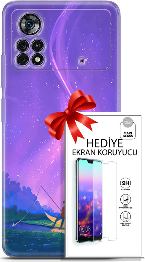 Xiaomi Poco X4 Pro 5G Kılıf Orijinal Seri Neo 15 Clowhunter Kalın Silikon + Ekran Koruyucu