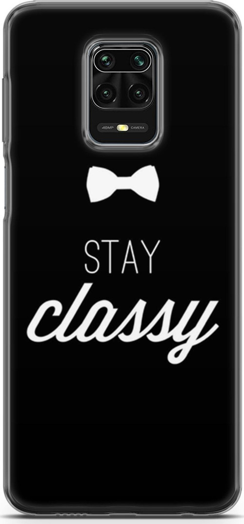 Xiaomi Redmi Note 9S Kılıf Orijinal Seri Typo 18 Stay Classy Parlak Kılıf