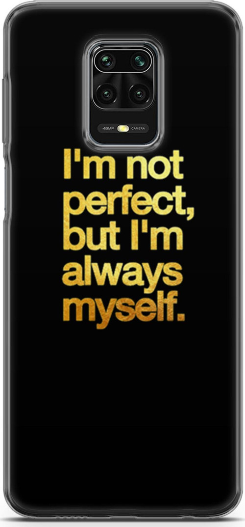 Xiaomi Redmi Note 9S Kılıf Orijinal Seri Typo 20 I'M Not Perfect Renkli Kılıf