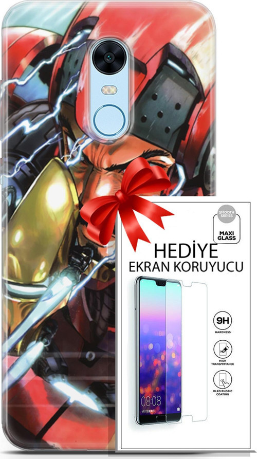 Xiaomi Redmi 5 Plus Kılıf Orijinal Seri Dc 05 Iron Man Koruma Kılıfı + Ekran Koruyucu