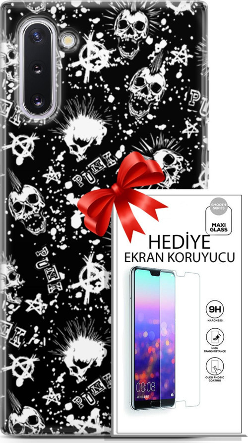 Samsung Galaxy Note 10 Kılıf Orijinal Seri Punky 23 Çarşı Punk Telefon Kabı Ve Ekran Koruyucu