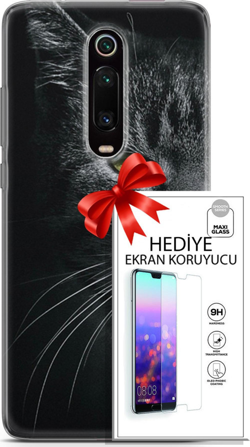Xiaomi Mi 9T Kılıf Orijinal Seri Scotish-British 24 Asi Kedi Darbe Emici Kılıf + Ekran Koruyucu